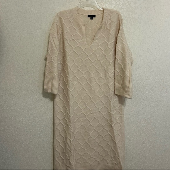 J. Crew Cable-knit stretch-wool sweater-dress - Picture 3 of 4